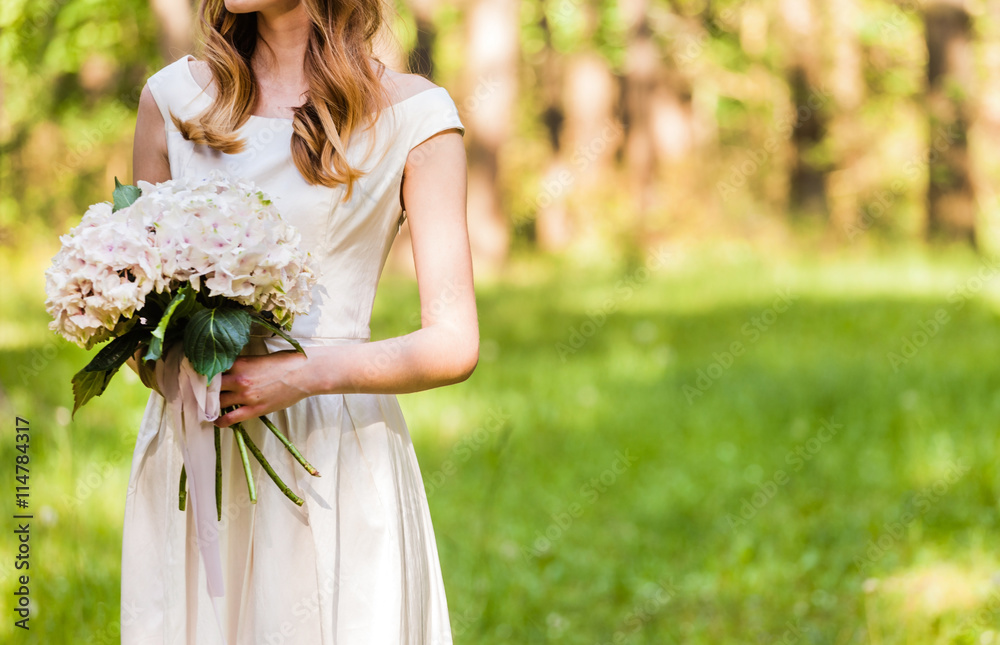 Beautiful bride with flowers Beautiful bride with flowers