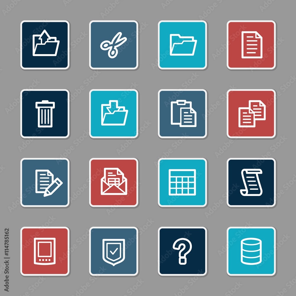 Document web icons set Document web icons set