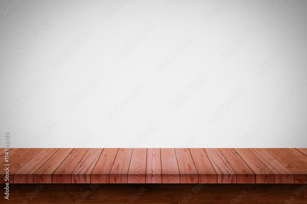 Empty top of wooden table on white background. Empty top of wooden table on white background.