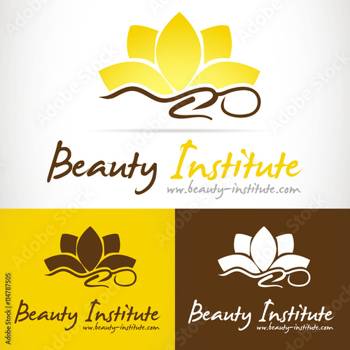 soin du corps logo centre beauté lotus jaune