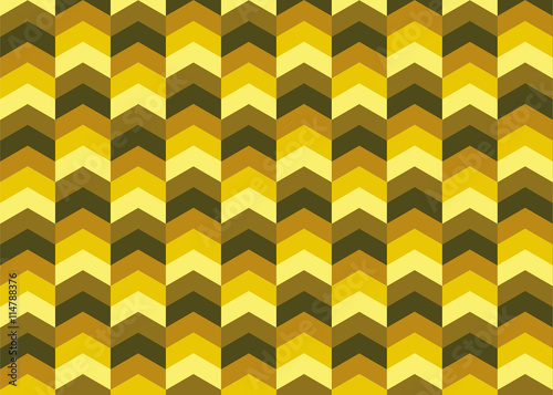 Geometric retro vintage pattern background in gold. Vector