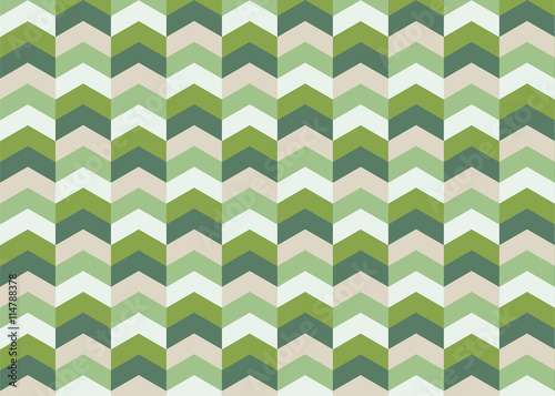 Geometric retro vintage pattern background in green. Vector