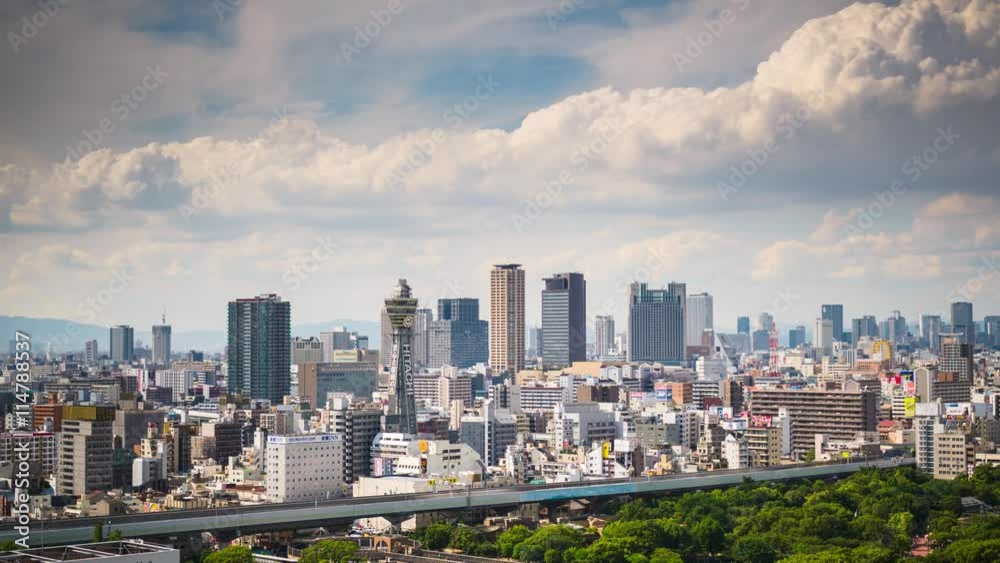 Tsutenkaku tower in the Shinsekai district of Osaka, Japan. Tsutenkaku tower in the Shinsekai district of Osaka, Japan.