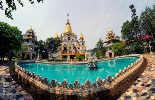  Buu Long pagoda at Ho Chi Minh City, Vietnam, near Suoi Tien Theme Park. photo
