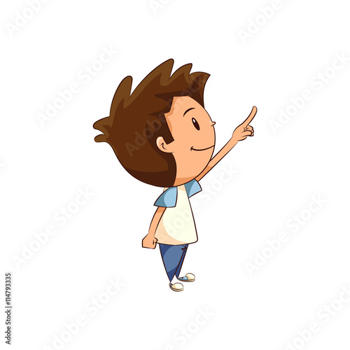 Child pointing up