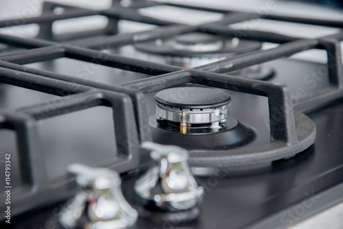 New and modern shining metal gas cooker © vlaru