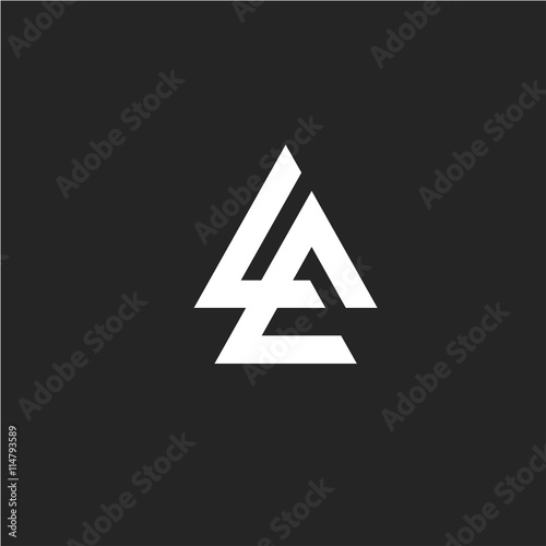 L and A letter with monogram sport style Business design template logo icon