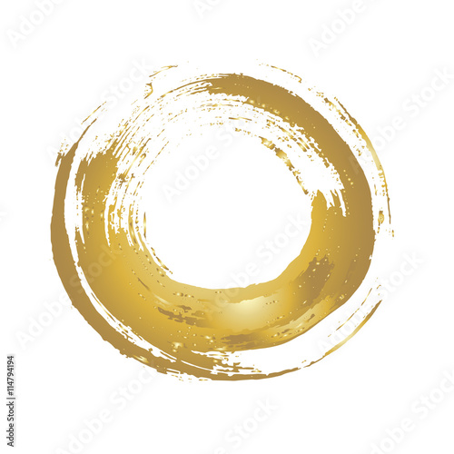 Golden grunge circle