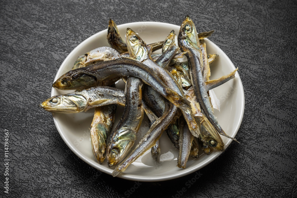 にぼし Soup stock of dried small sardines Japan Stock 写真 Adobe Stock