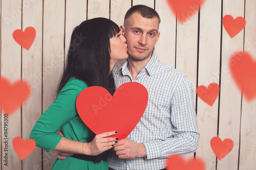 Couple with red heart