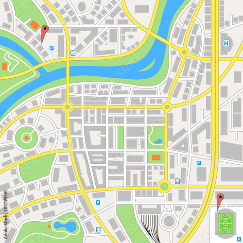 Imaginary City Vector Map