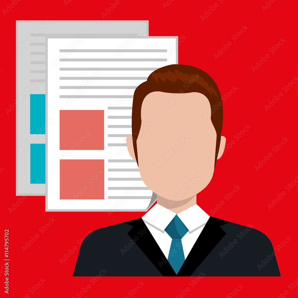 man with text files isolated icon design, vector illustration graphic man with text files isolated icon design, vector illustration graphic