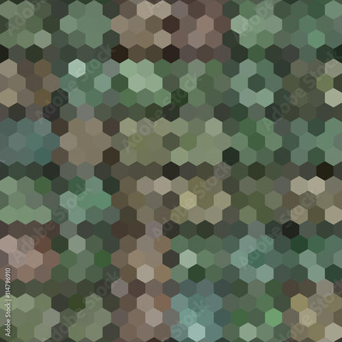 Kaleidoscopic low poly hexagon style vector mosaic background
