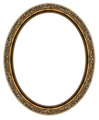 Oval frame isolated on white