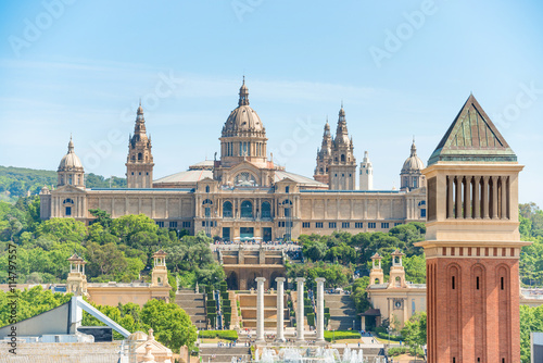 Canvas Print Museum of National Art in Barcelona