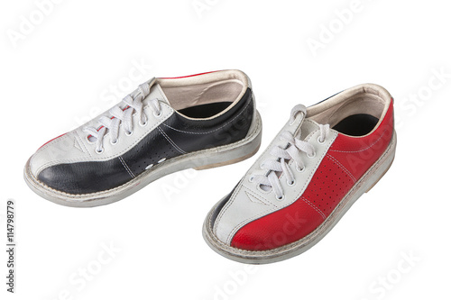 sport shoes for bowling isolated on white background