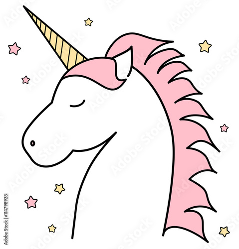 cute cartoon unicorn vector illustration
