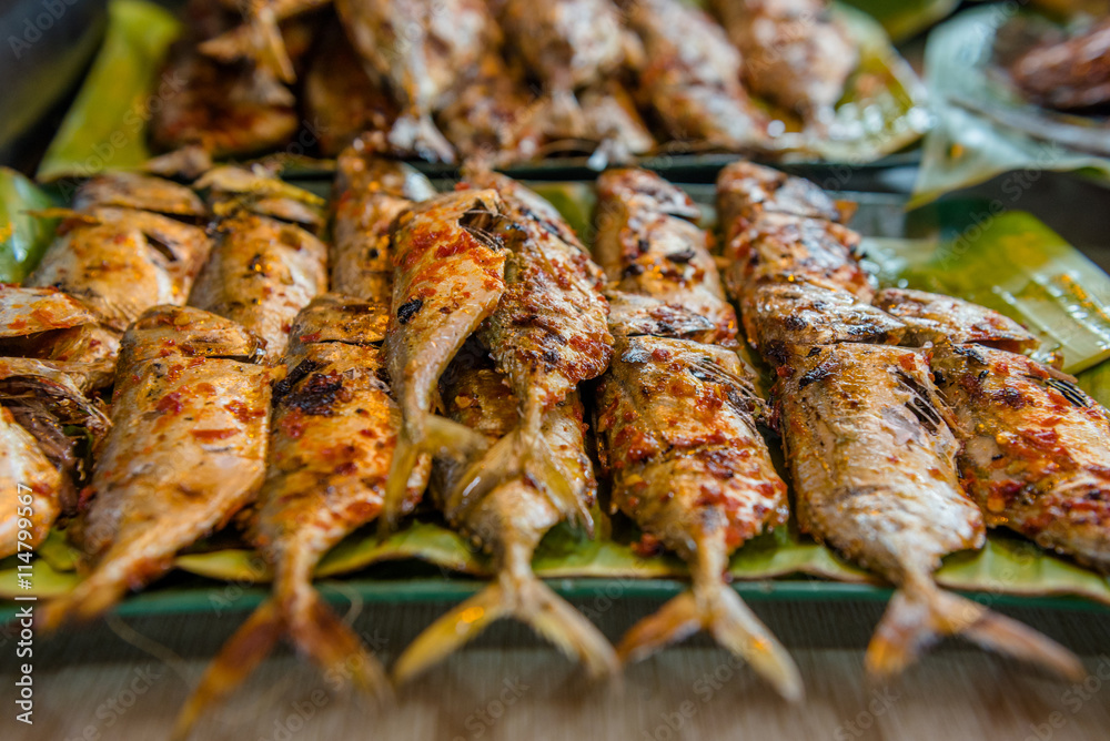 Ikan bakar is an Indonesian or Malaysian dish of charcoal-grilled fish or other forms of seafood. Ikan bakar literally means 'burned fish' in Malay and Indonesian.