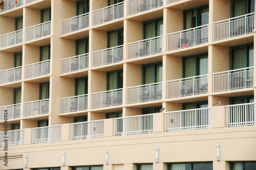 balconies outside hotel building in VA balconies outside hotel building in VA