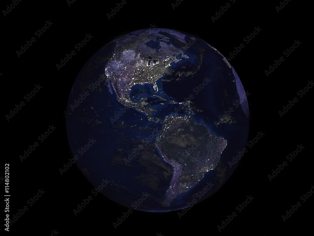 planet earth on black background view from space 3d planet earth on black background view from space 3d