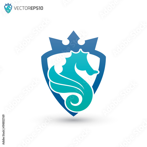 Seahorse Shield Aquatic Logo