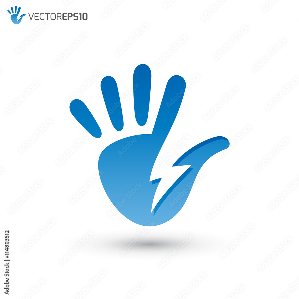 Obraz premium Electrical Hand Service Logo