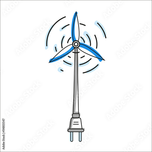 Green energy simple vector icons.