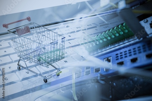 Fototapeta Naklejka Na Ścianę i Meble -  Composite image of online shopping concept