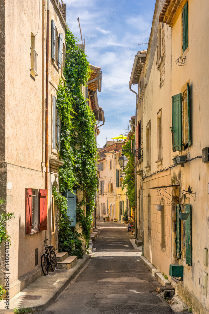 Street in the city of Arles in the Bouches du Rhone 