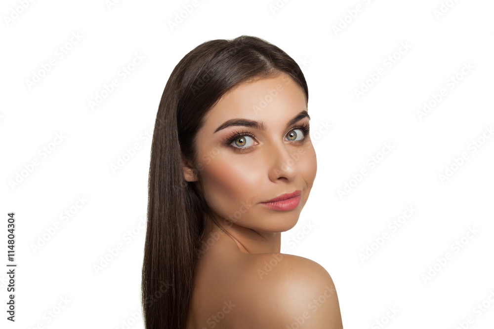 Attractive model looking at the camera