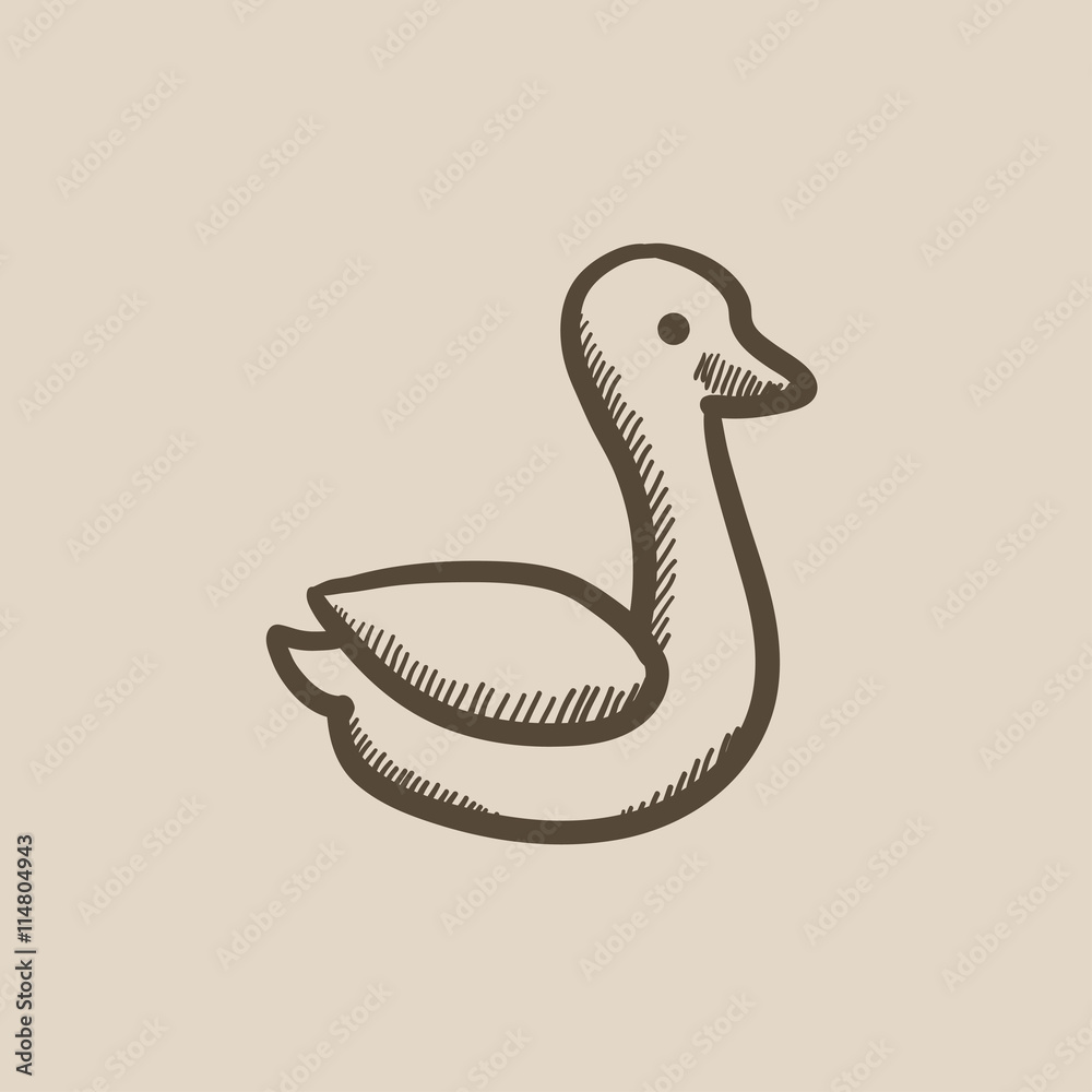 Fototapeta premium Duck sketch icon.