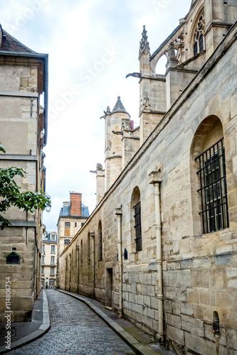 antique city building in paris, france Europe