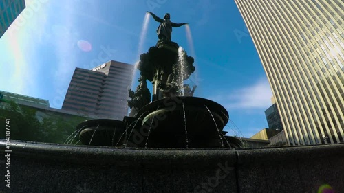 Famous Tyler Davidson Fountain at Fountain Square, downtown Cincinnati Ohio
