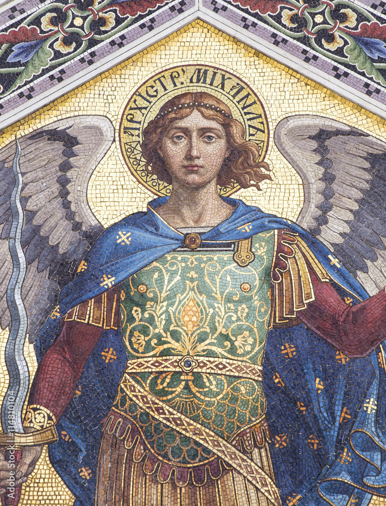 Naklejka premium Mosaic of Saint Michael
