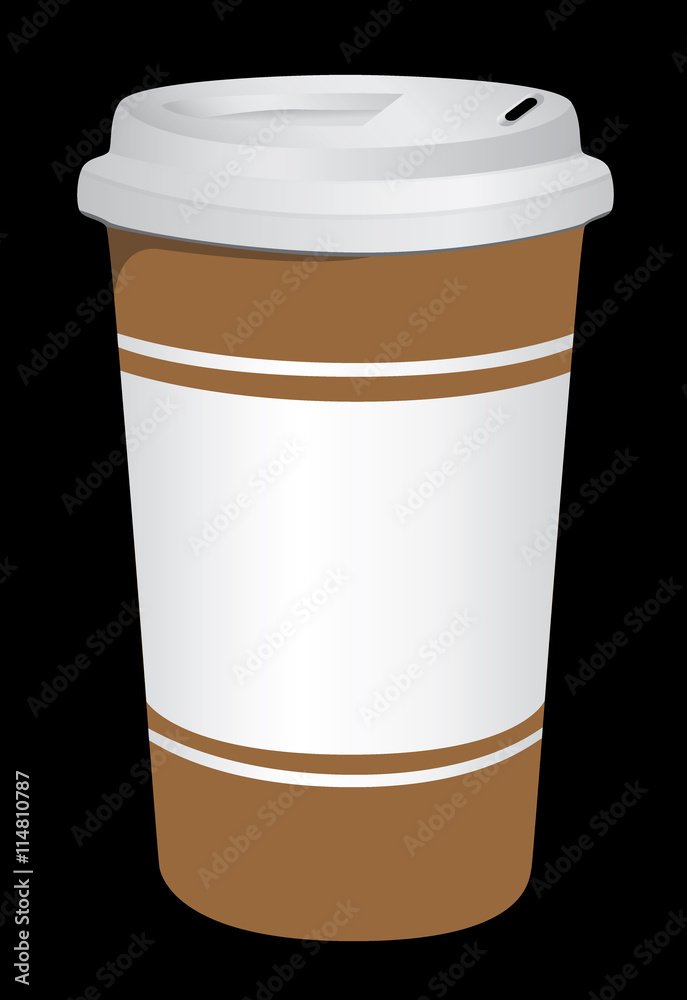 Plastic coffee cup with hot . Plastic coffee cup with hot .