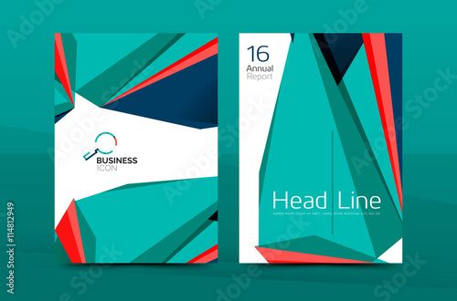 Geometric shapes design a4 cover