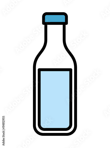 bottle milk isolated icon design