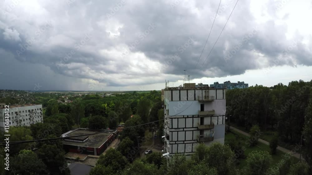 Fast moving dark gray rain clouds time lapse Fast moving dark gray rain clouds time lapse
