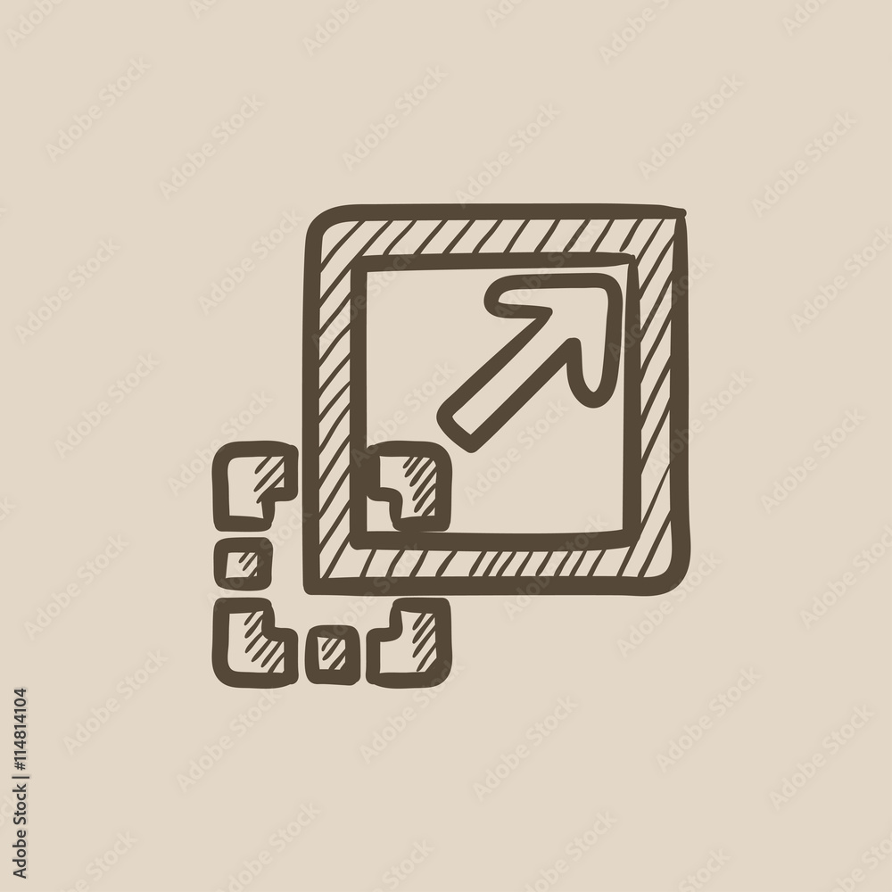 Add content sketch icon. Add content sketch icon.