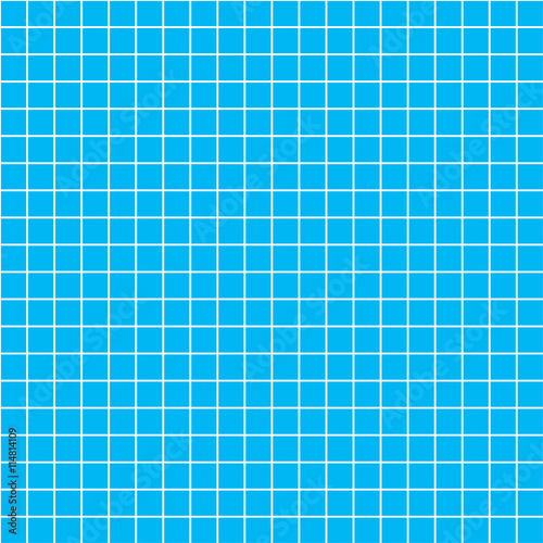 Five millimeters white grid on blue, blueprint seamless pattern