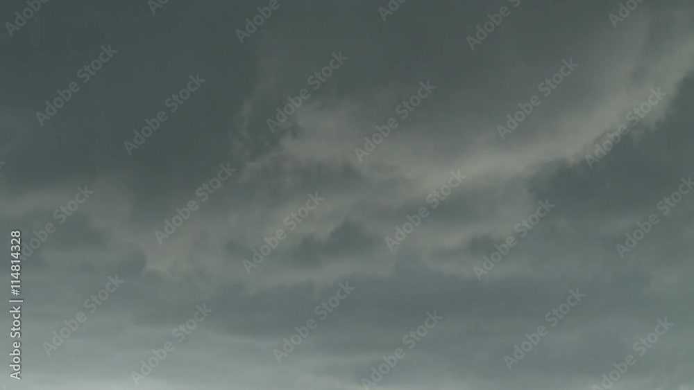 Supercell storm cloud overhead