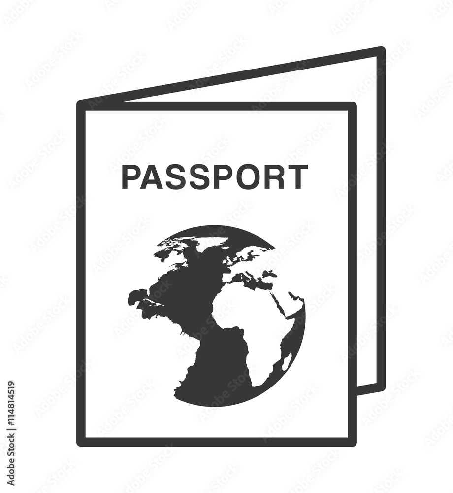 passport isolated icon design
