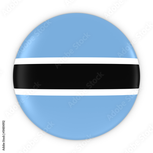 Free Download Botswanan Flag Button - Flag of Botswana Badge 3D Illustration - GFXLoad