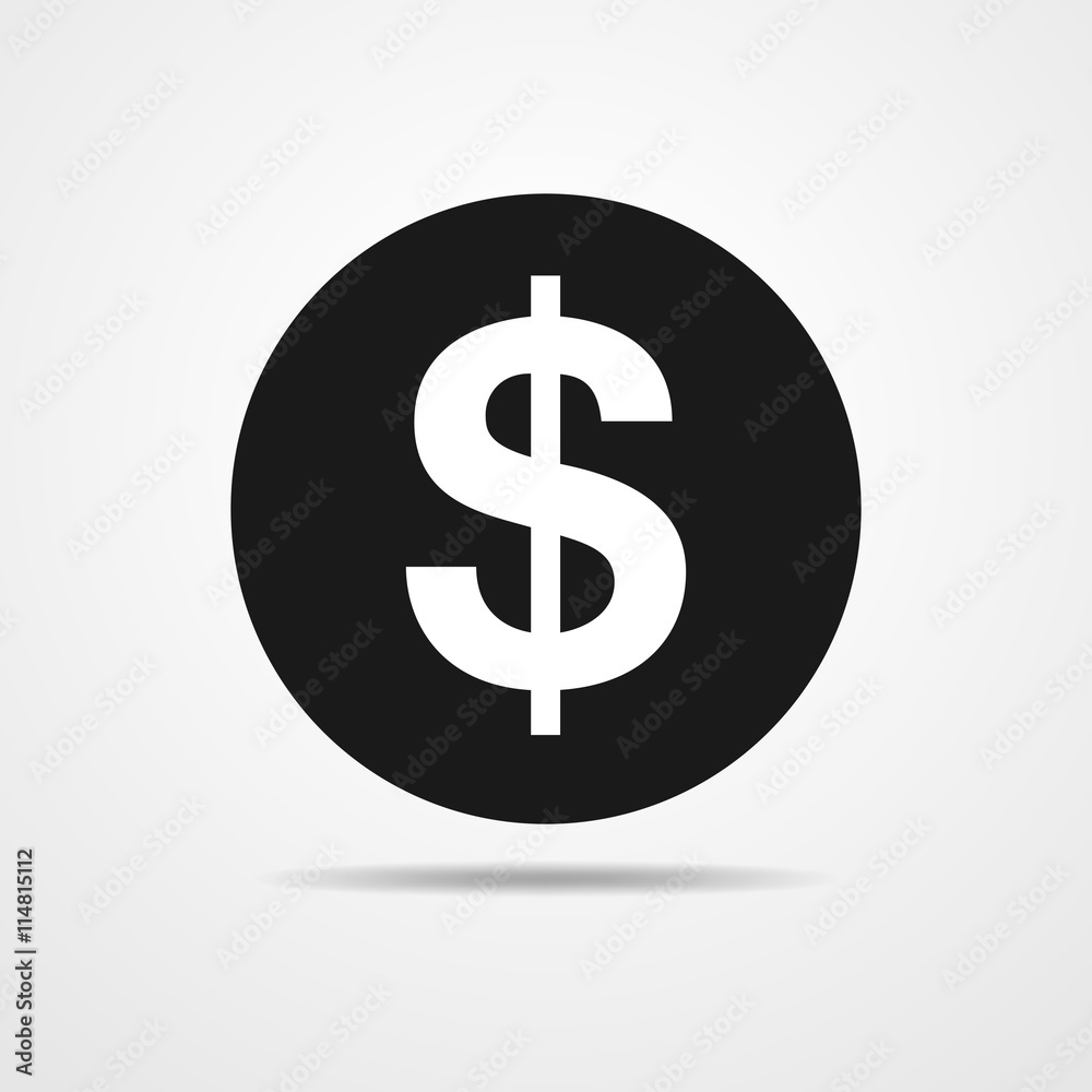 The dollar icon - vector illustration.
