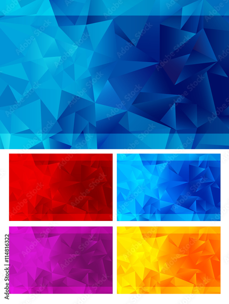 Fototapeta premium Triangle Abstract Backgrounds Five Colors