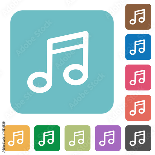 Flat music note icons