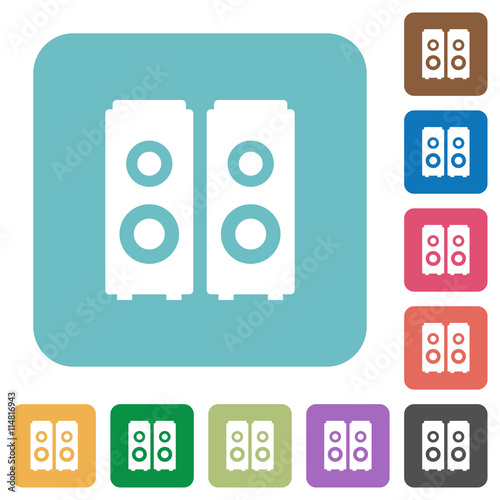Flat speakers icons