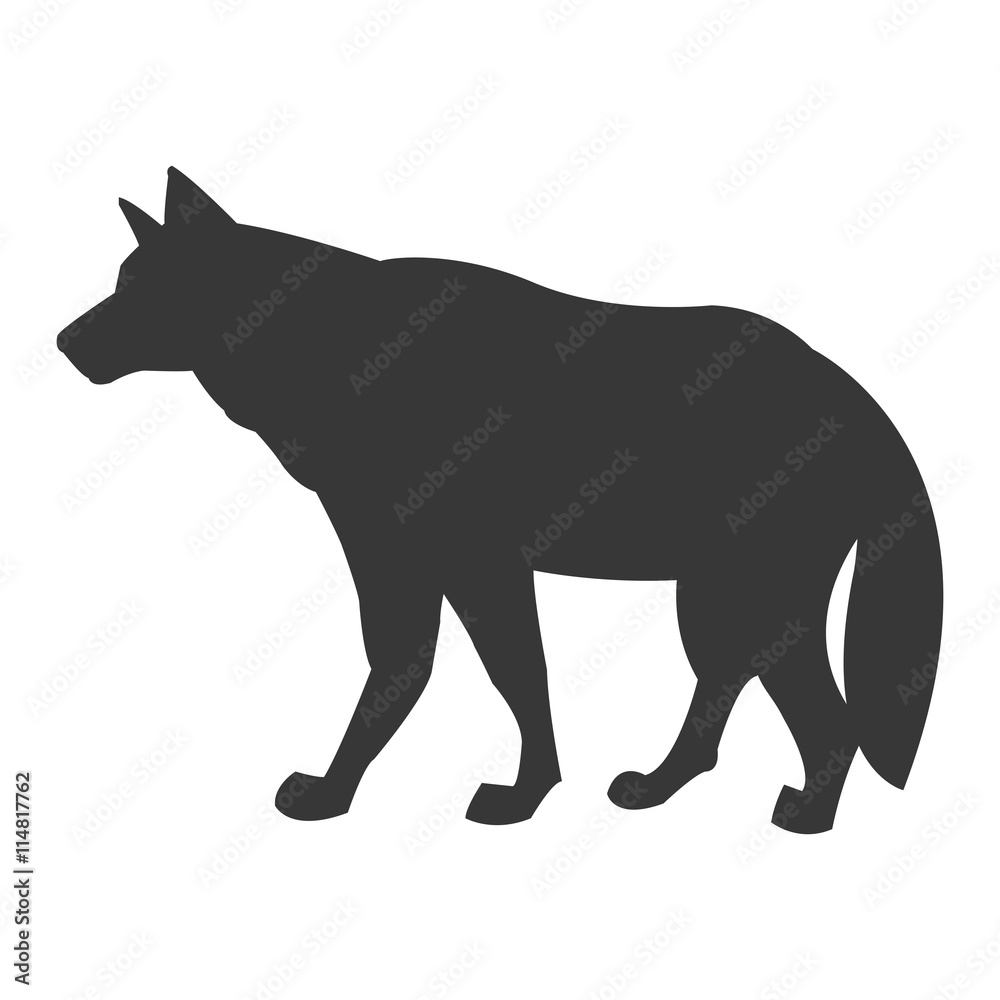 wolf silhouette icon