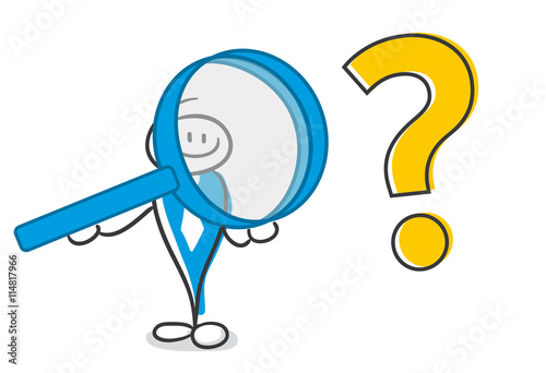 Stick Figure Series Blue / Lupe, Frage