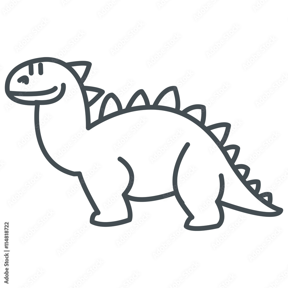 Fototapeta premium cute dinosaur icon
